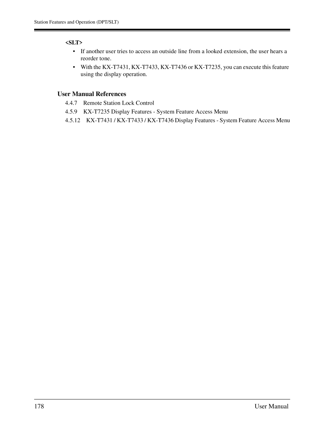 Panasonic KX-TD1232C user manual 178 