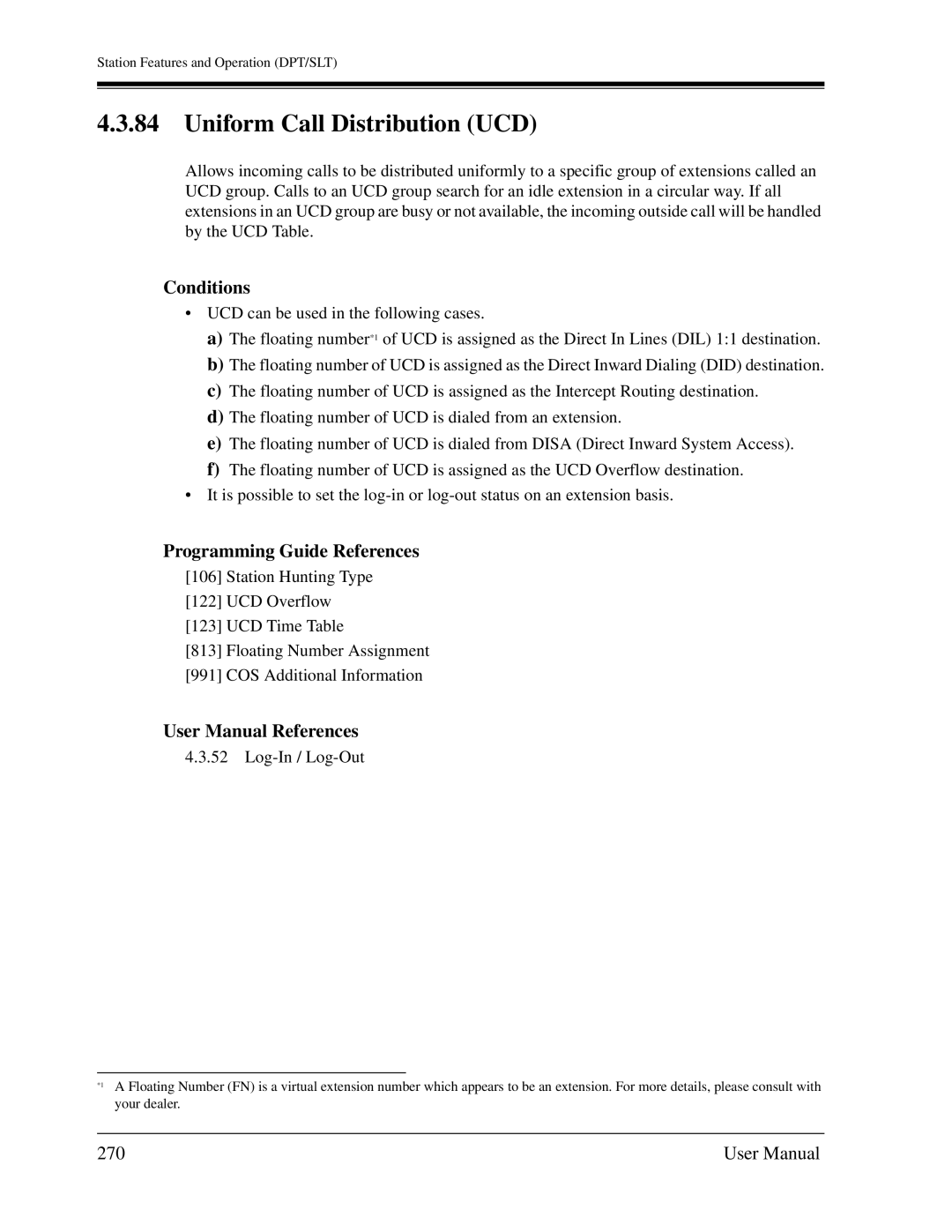 Panasonic KX-TD1232C user manual Uniform Call Distribution UCD, 270 