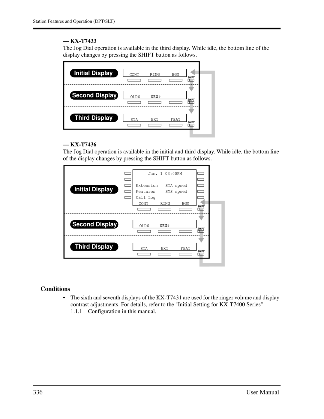 Panasonic KX-TD1232C user manual 336, KX-T7433 