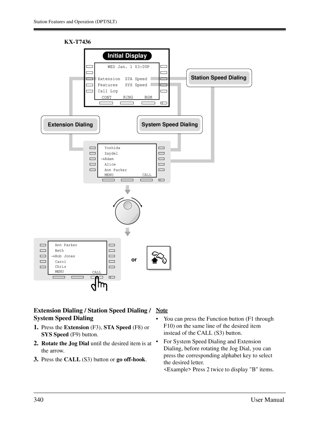 Panasonic KX-TD1232C user manual 340, KX-T7436 