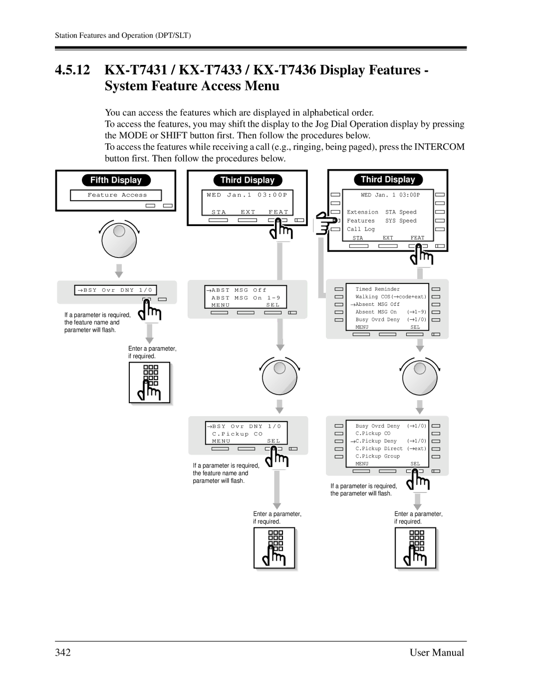 Panasonic KX-TD1232C user manual 342, Fifth Display 