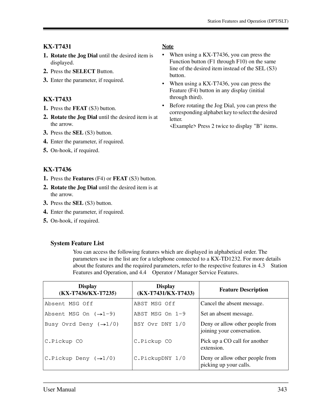 Panasonic KX-TD1232C user manual 343 