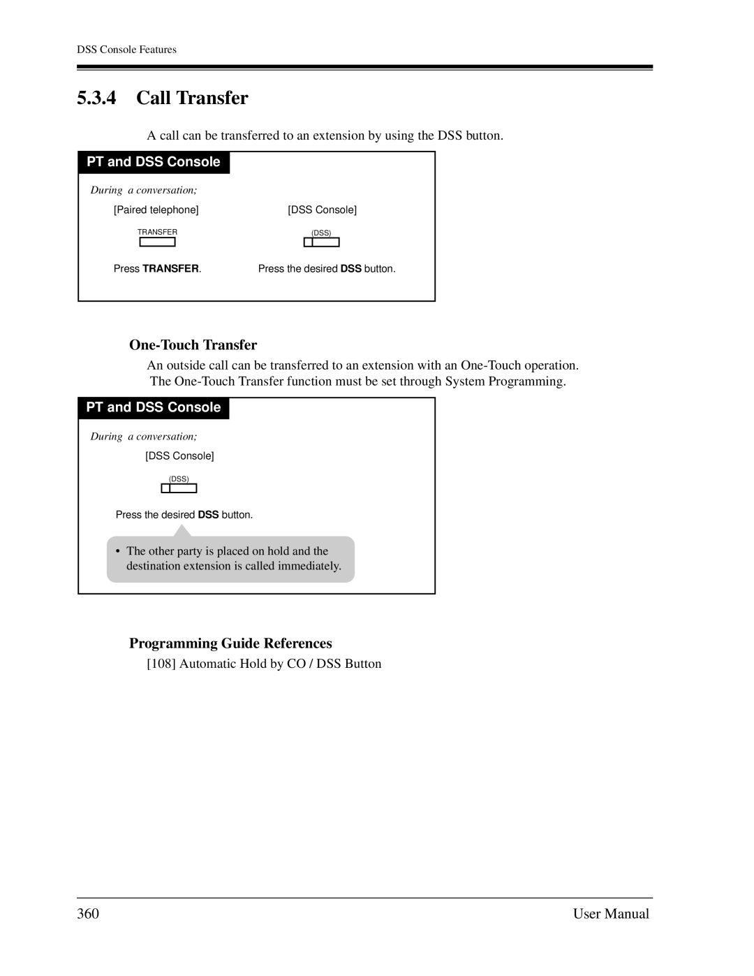 Panasonic KX-TD1232C user manual Call Transfer, One-Touch Transfer, 360 