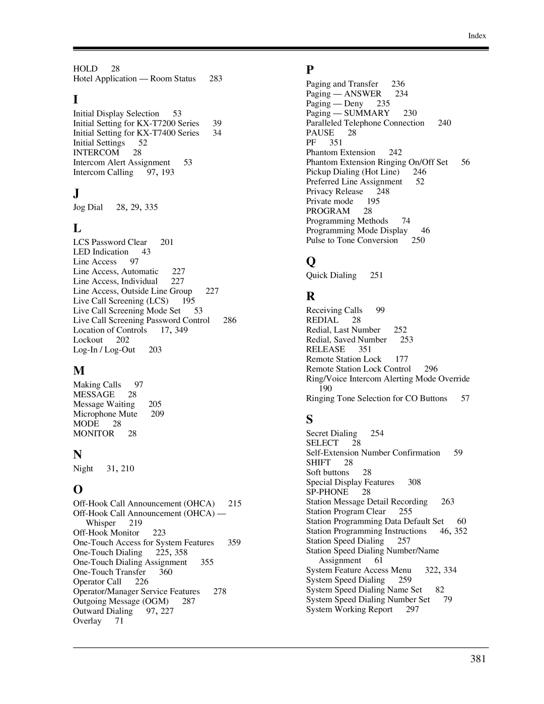 Panasonic KX-TD1232C user manual 381, Hold 