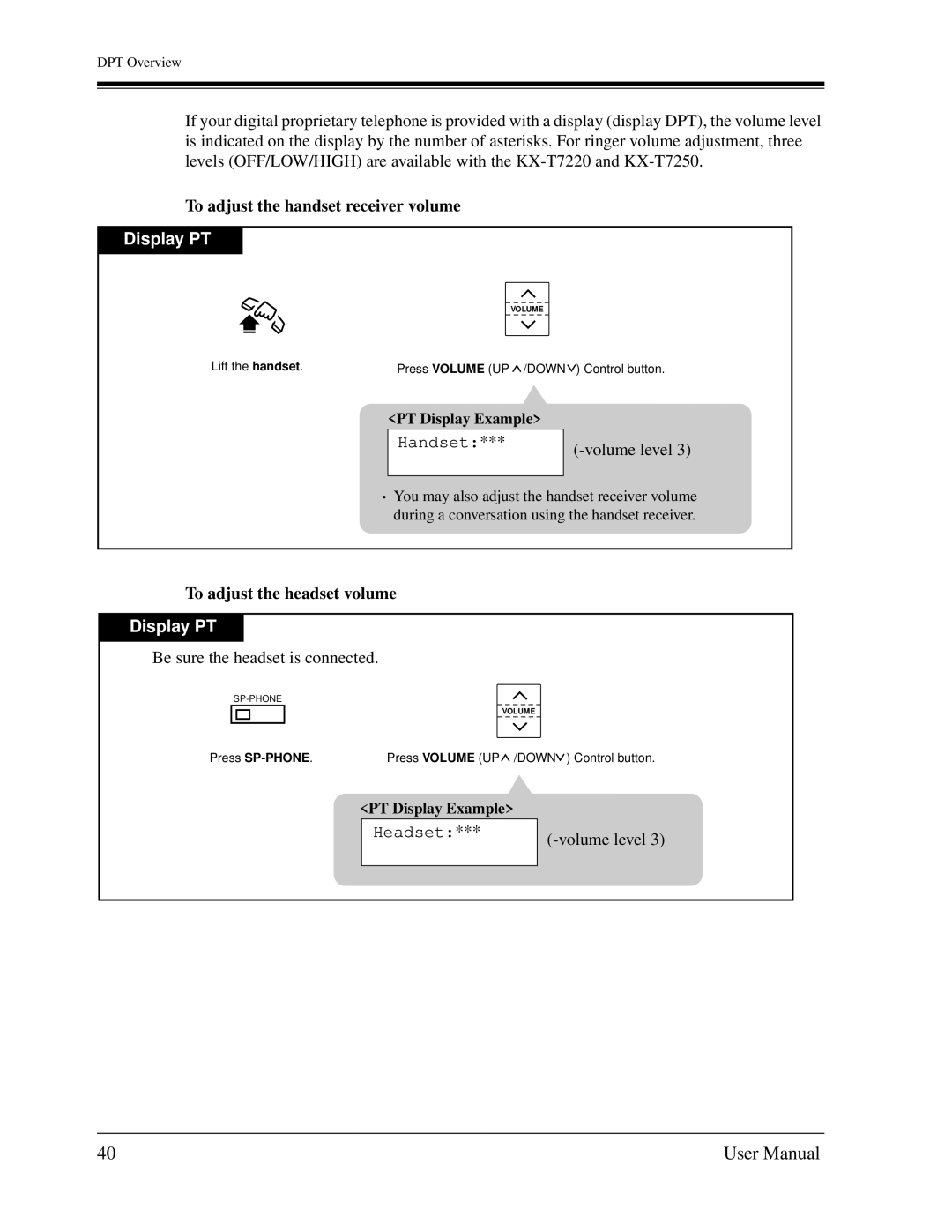 Panasonic KX-TD1232C user manual Be sure the headset is connected 