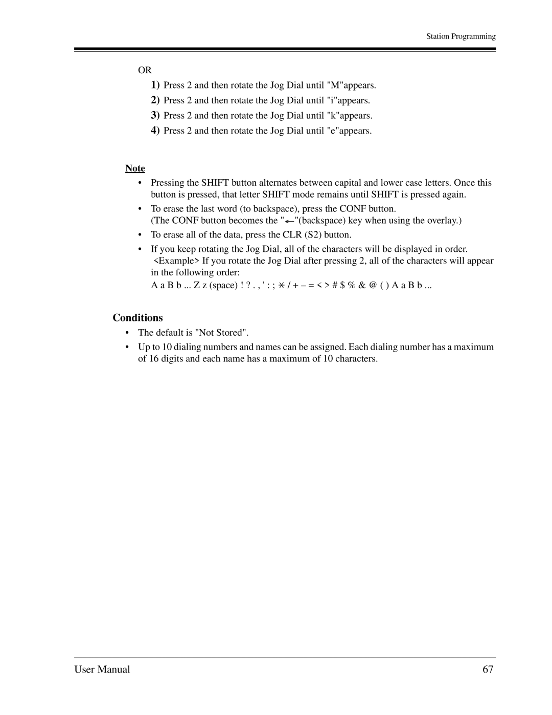 Panasonic KX-TD1232C user manual Conditions 