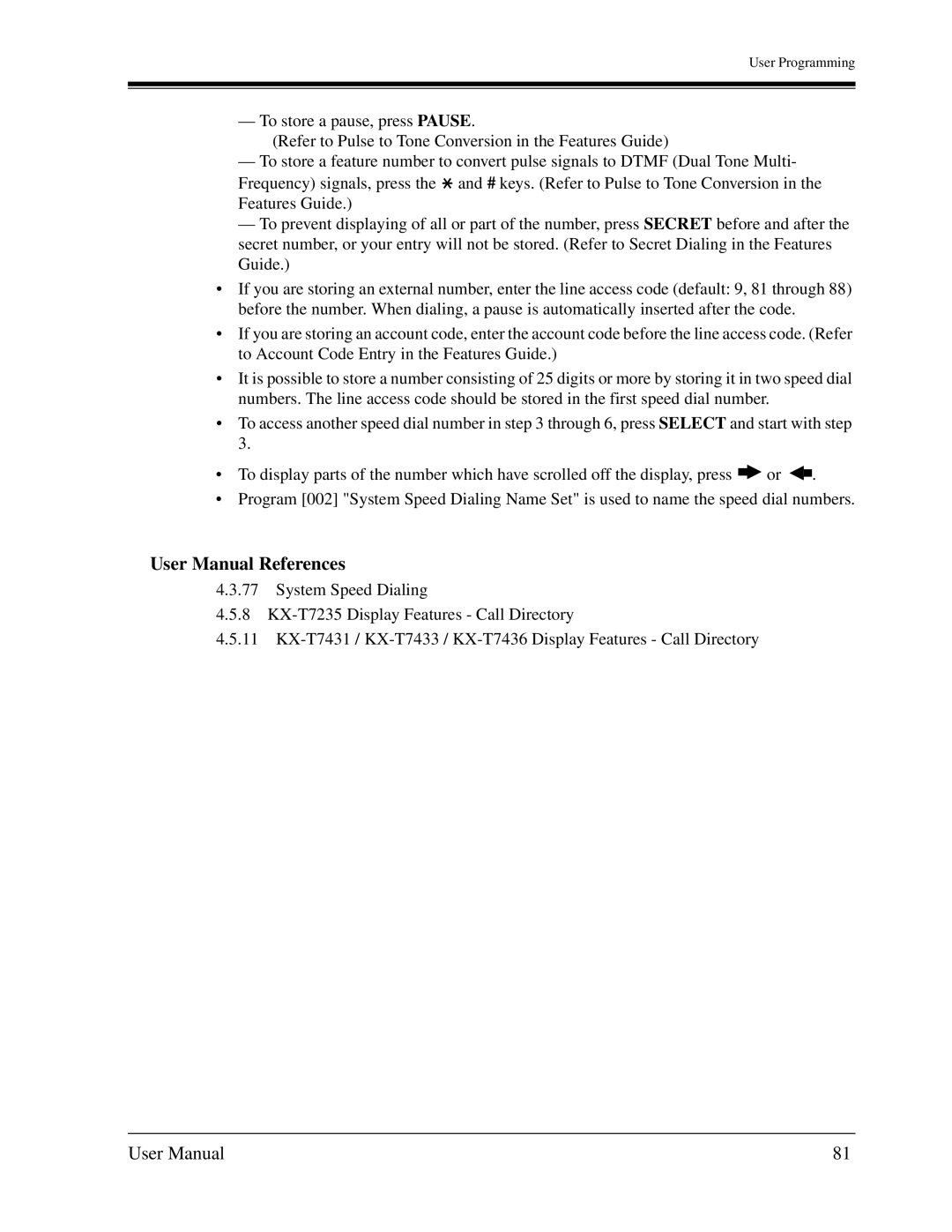 Panasonic KX-TD1232C user manual User Programming 