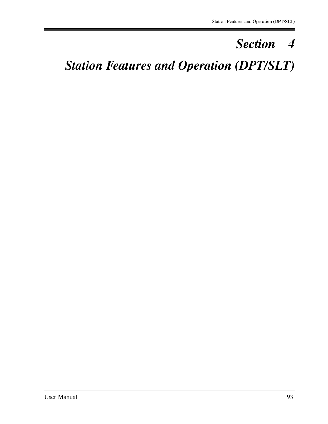 Panasonic KX-TD1232C user manual Section Station Features and Operation DPT/SLT 