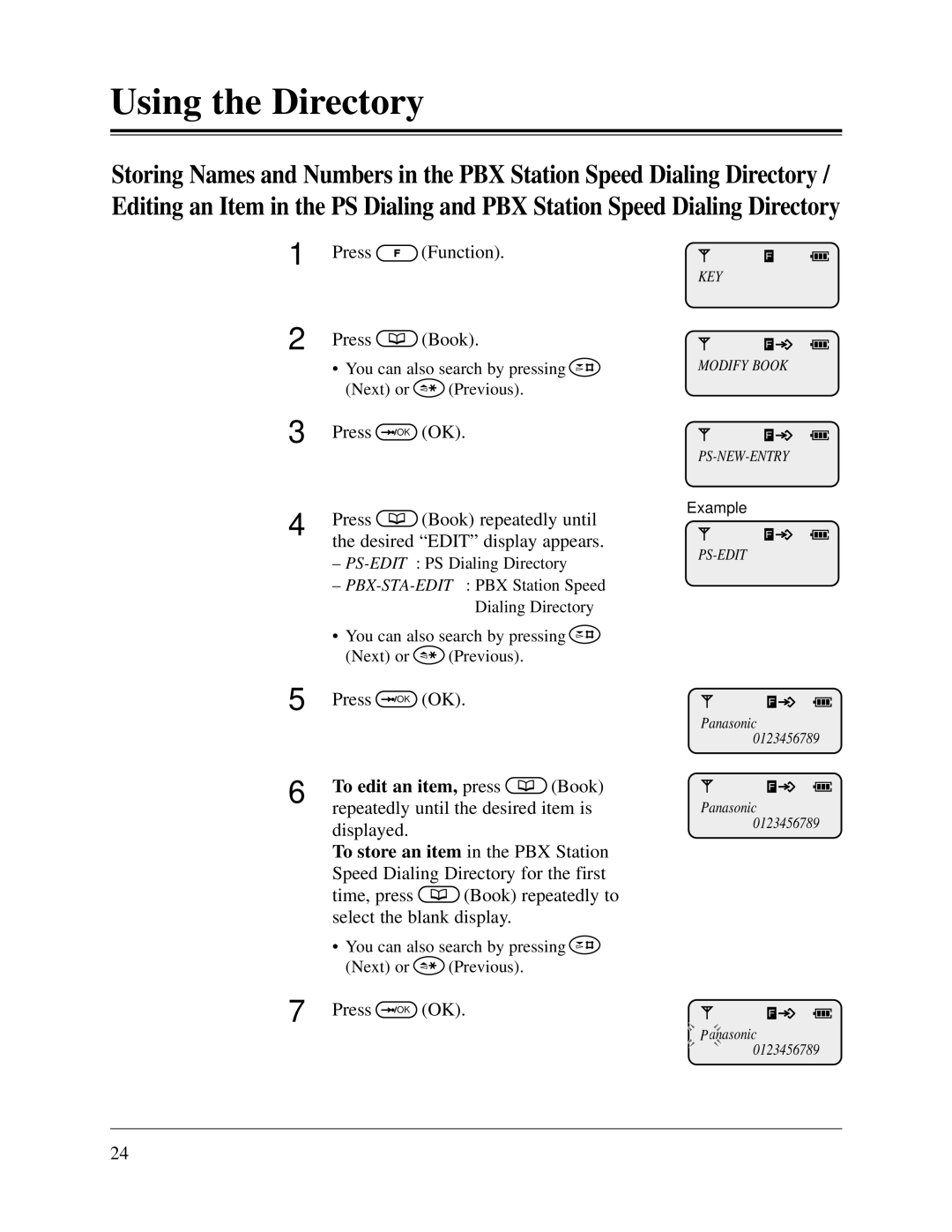 Panasonic KX-TD1232CE, KX-TD816CE user manual To edit an item, press, Repeatedly until the desired item is 