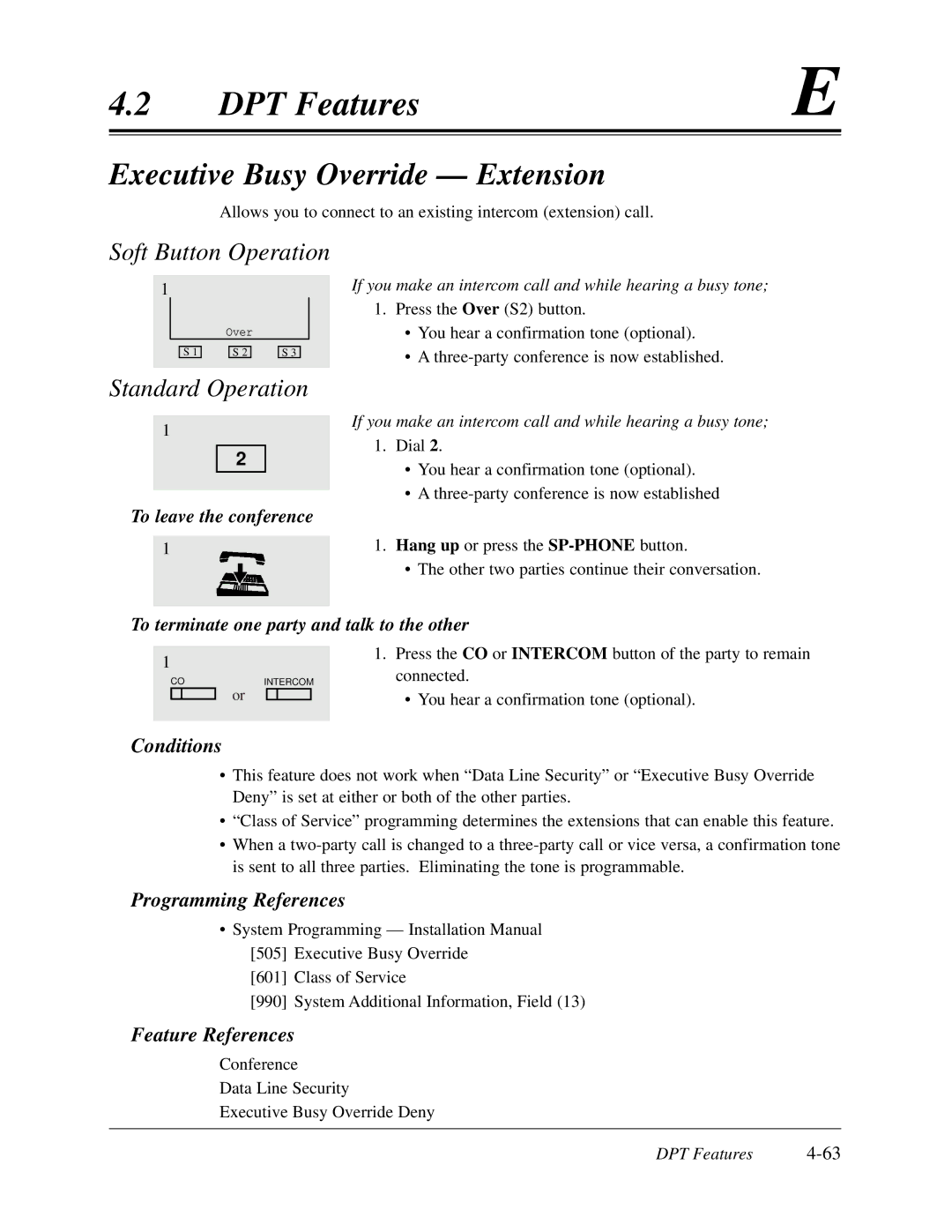 Panasonic KX-TD308 manual Executive Busy Override Extension, If you make an intercom call and while hearing a busy tone 