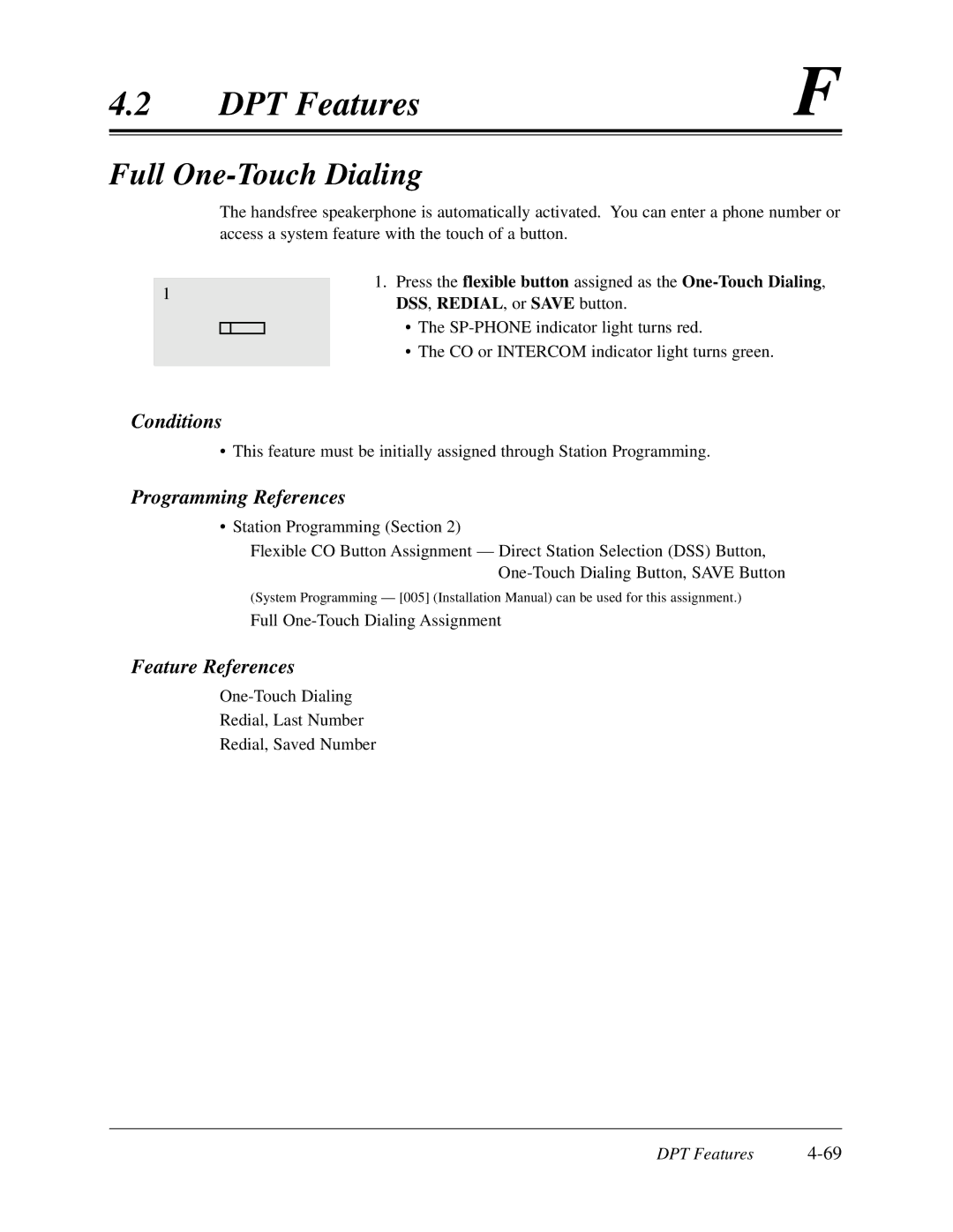 Panasonic KX-TD308 manual Full One-Touch Dialing 