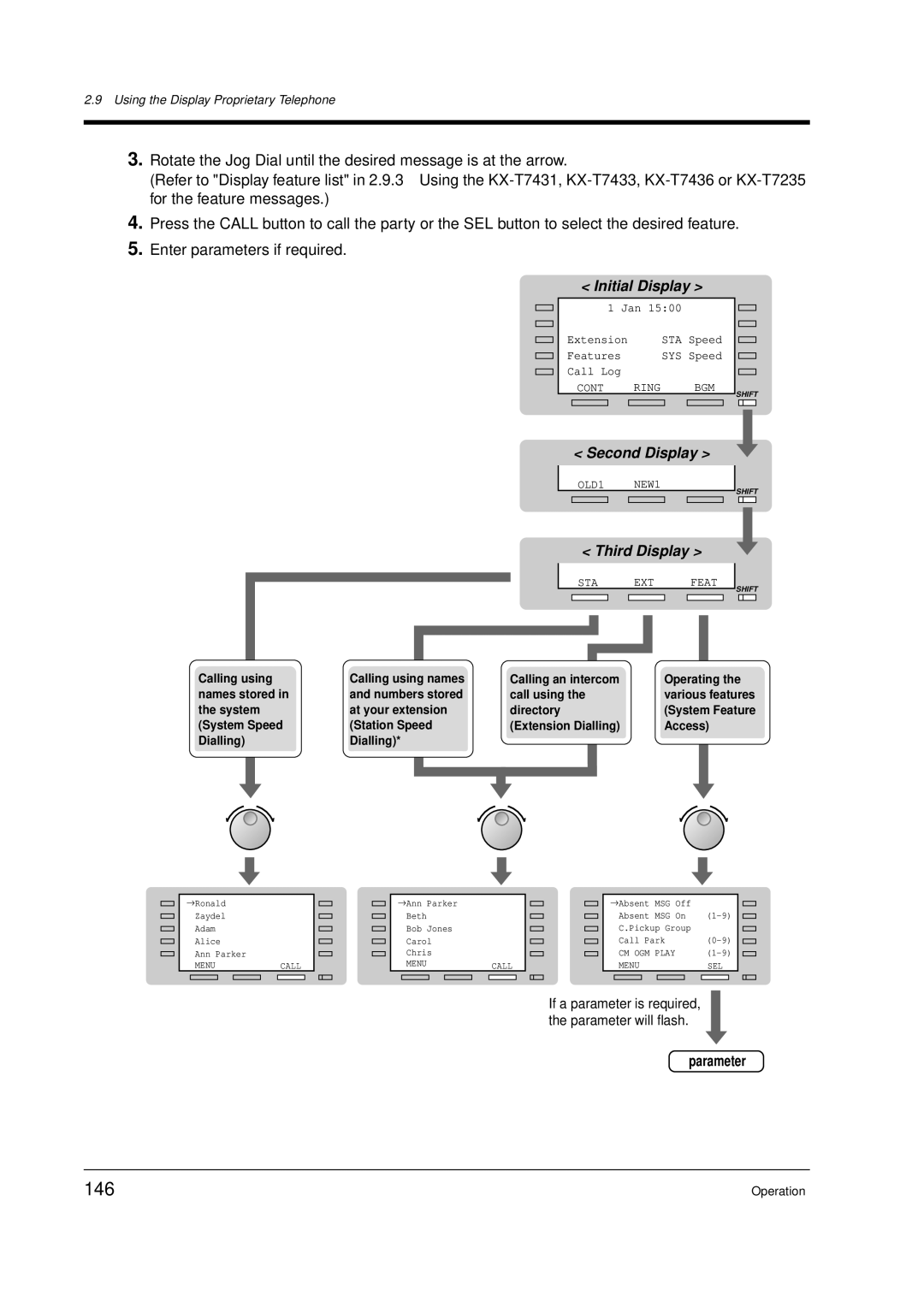 Panasonic KX-TD612E user manual 146, Calling using 