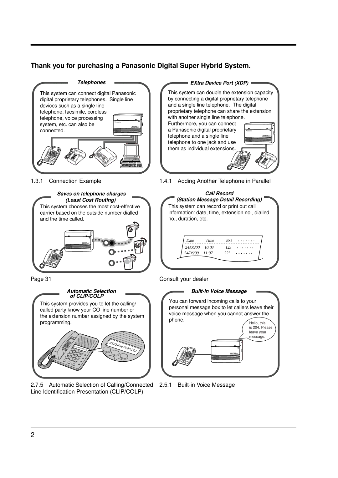 Panasonic KX-TD612E user manual Connection Example 