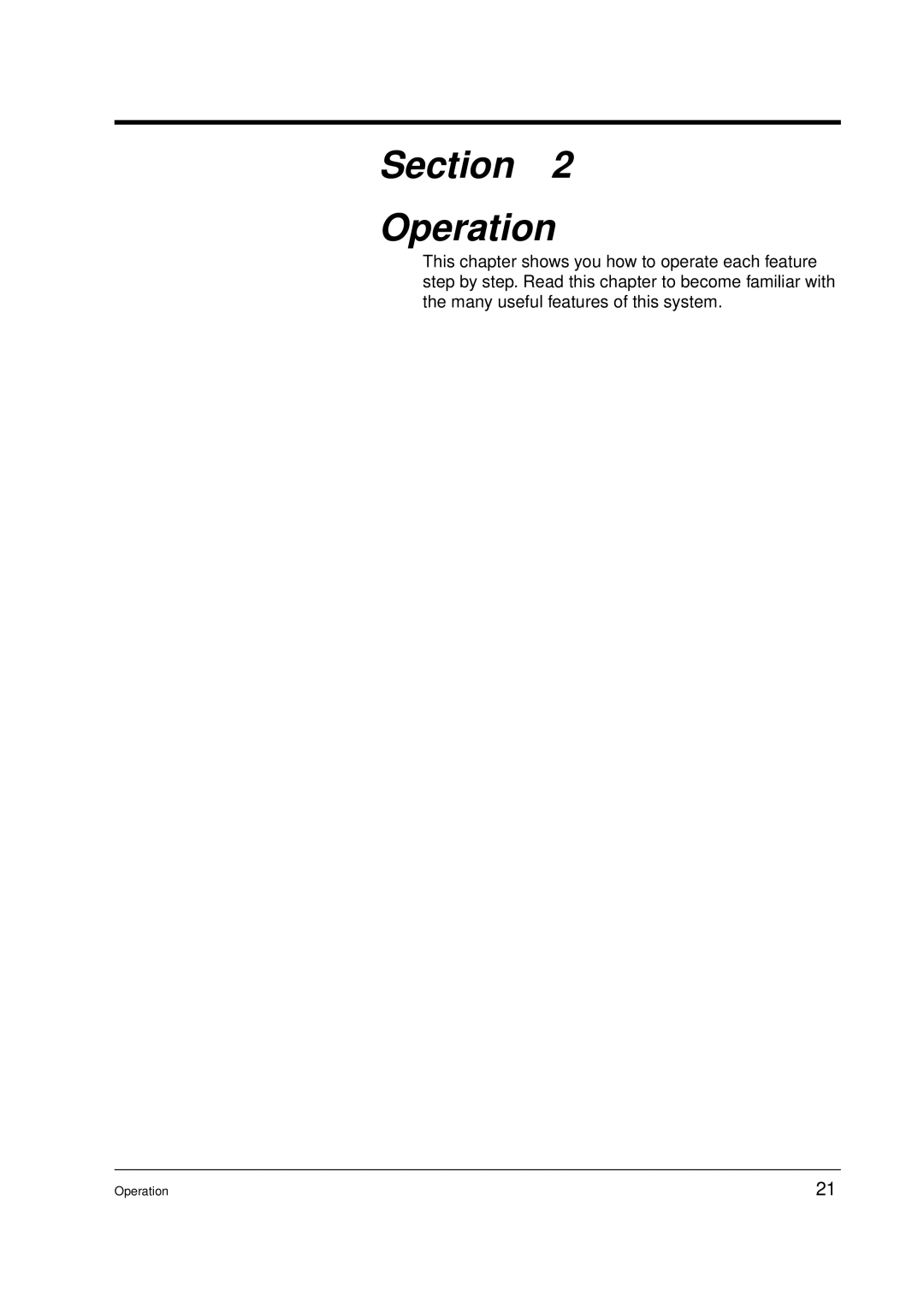 Panasonic KX-TD612E user manual Section Operation 