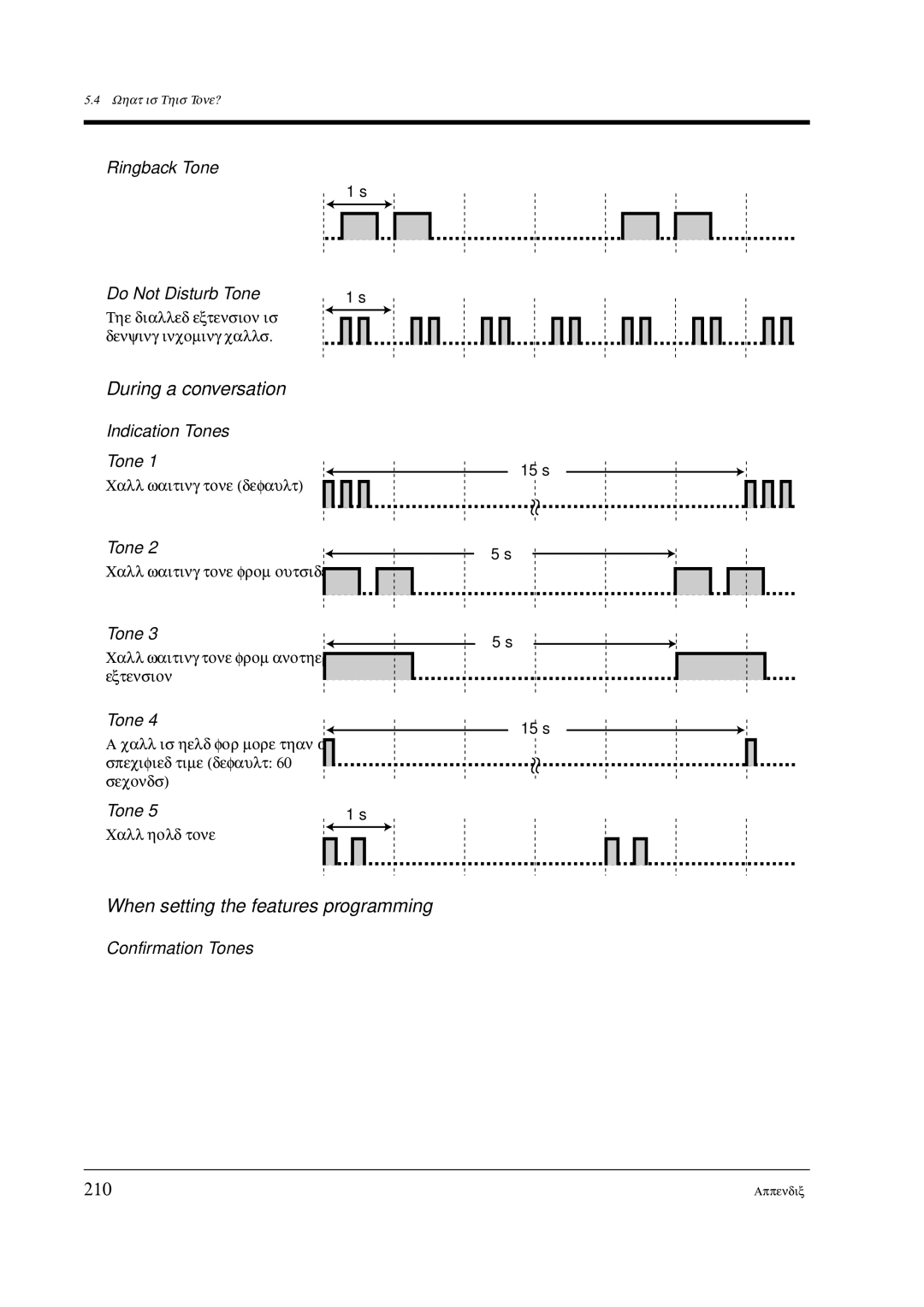 Panasonic KX-TD612E user manual During a conversation, When setting the features programming, 210 