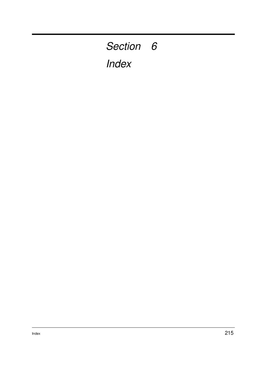 Panasonic KX-TD612E user manual Section Index, 215 