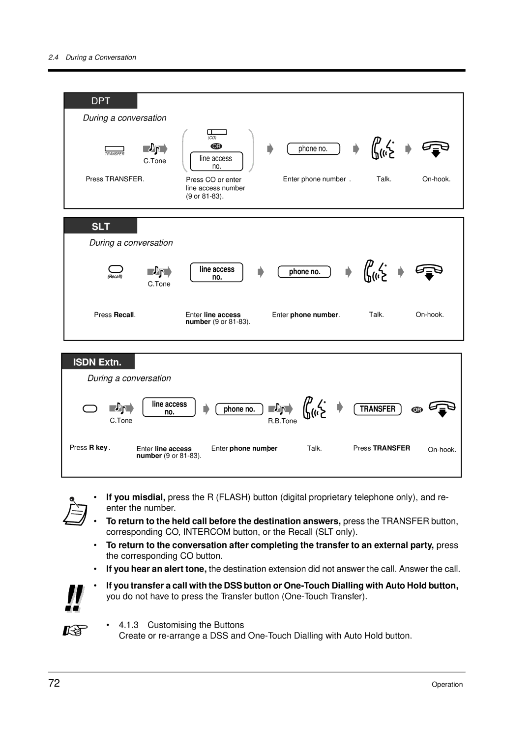 Panasonic KX-TD612E user manual Line access, Enter line access Enter phone number 