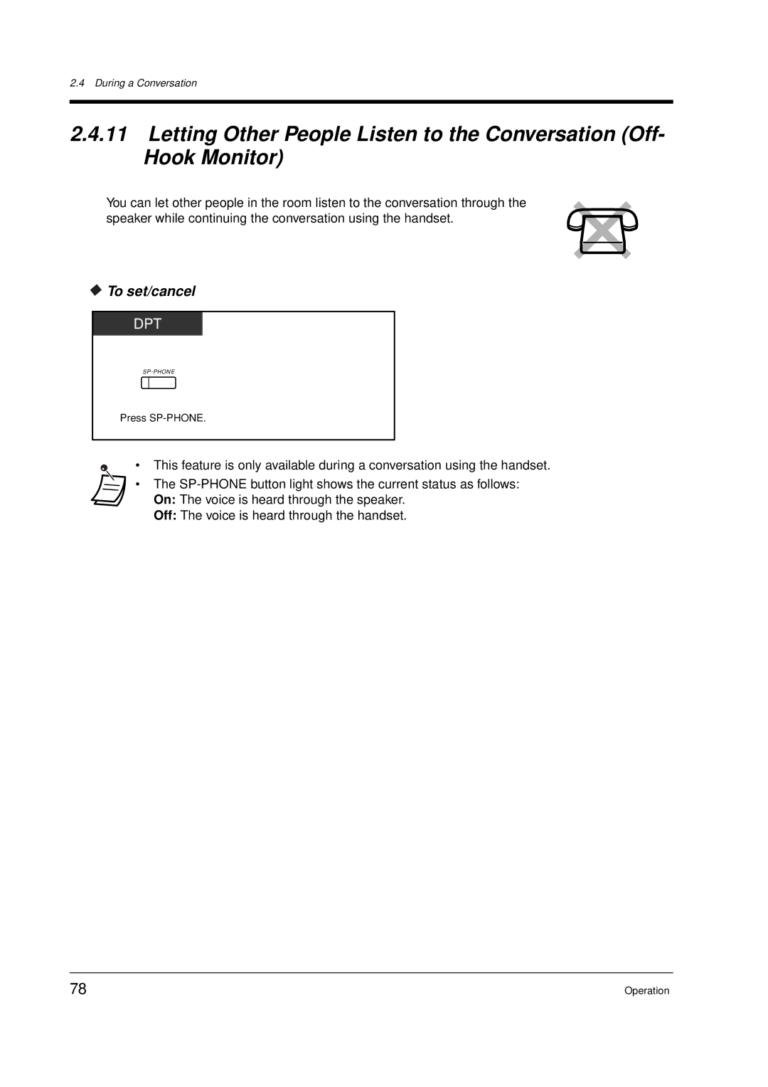 Panasonic KX-TD612E user manual To set/cancel 