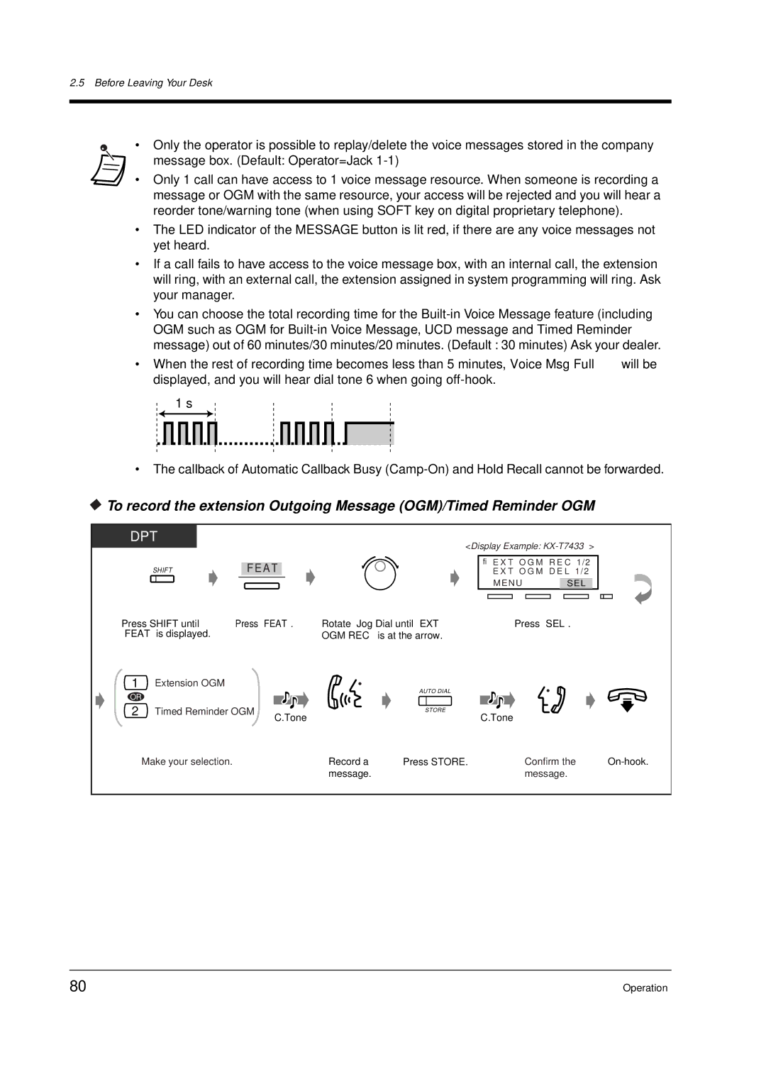 Panasonic KX-TD612E user manual Feat 