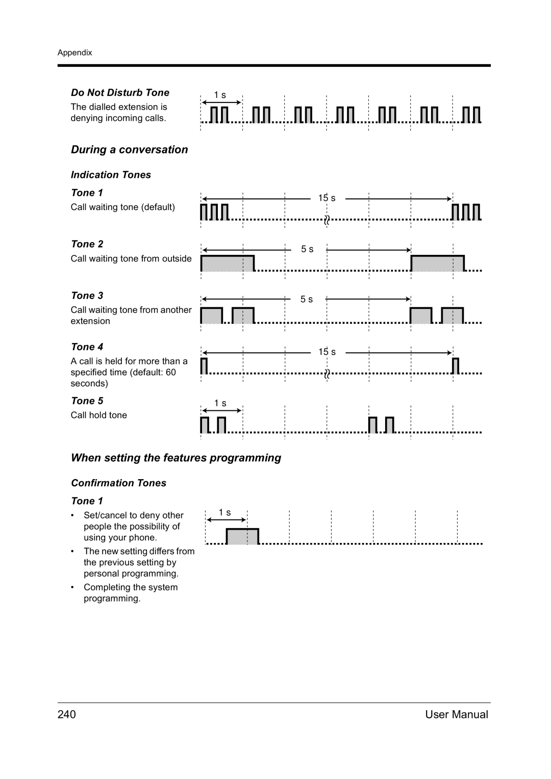 Panasonic KX-TD612NZ user manual During a conversation, When setting the features programming, 240 