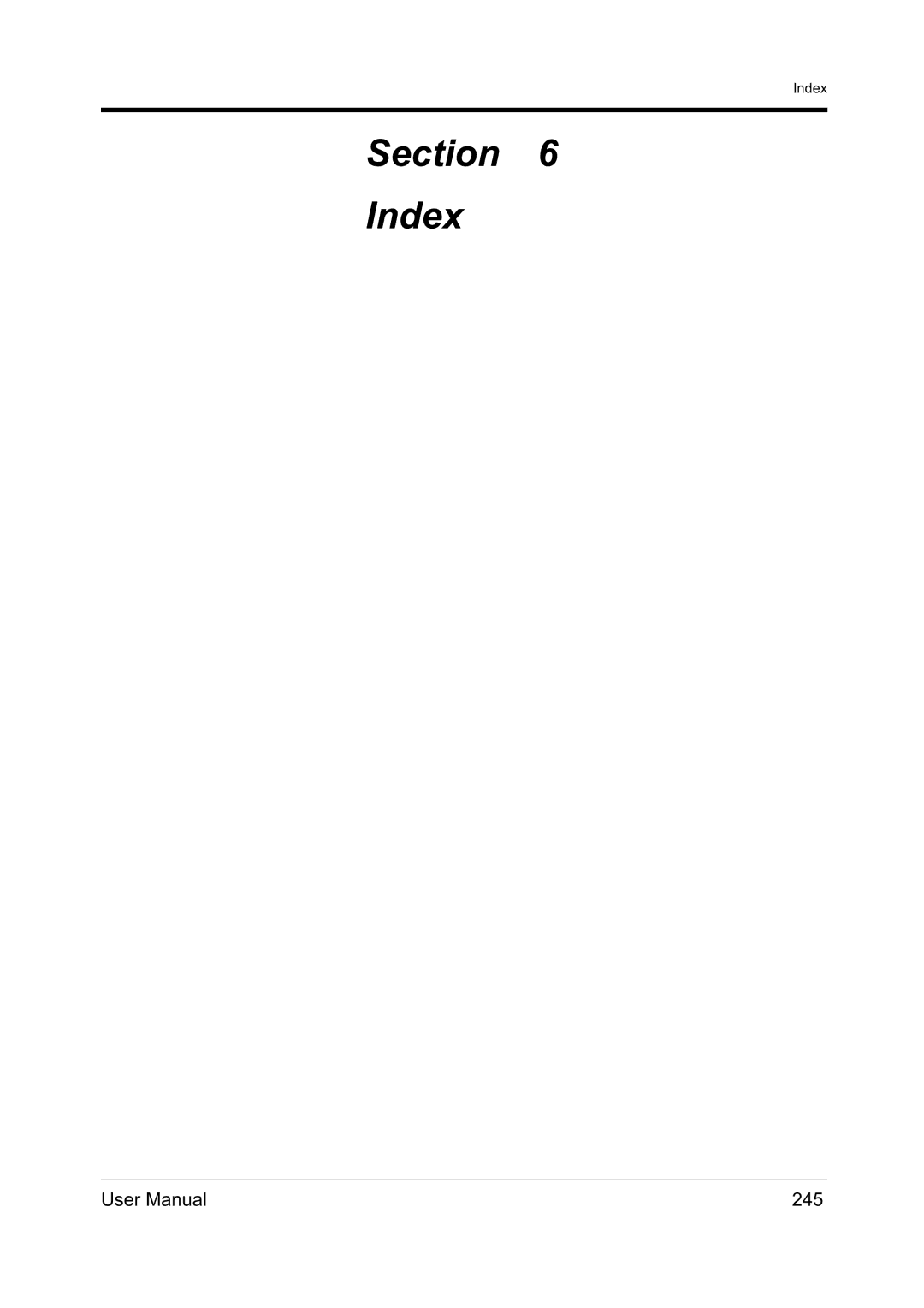 Panasonic KX-TD612NZ user manual Section Index, 245 