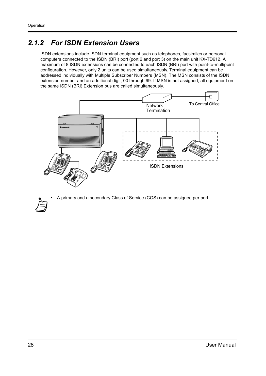 Panasonic KX-TD612NZ user manual For Isdn Extension Users 