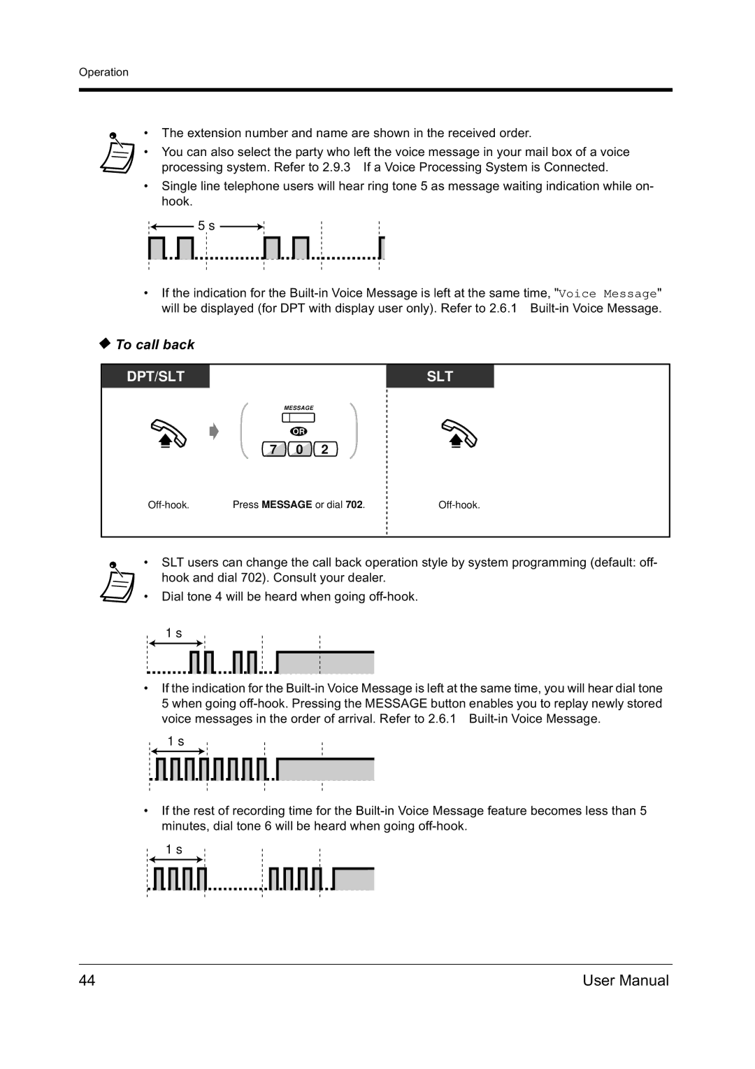 Panasonic KX-TD612NZ user manual To call back 