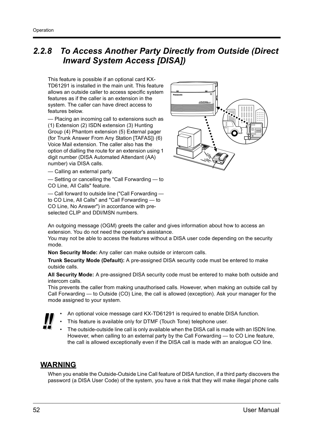 Panasonic KX-TD612NZ user manual Operation 