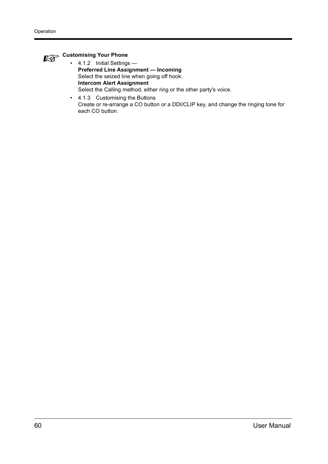 Panasonic KX-TD612NZ user manual Initial Settings 