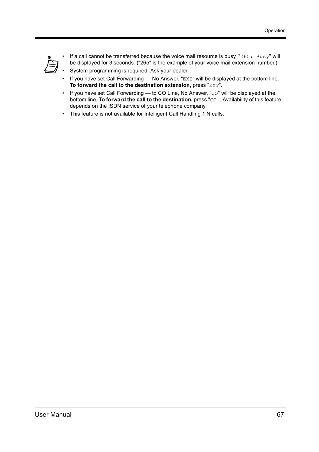 Panasonic KX-TD612NZ user manual Operation 