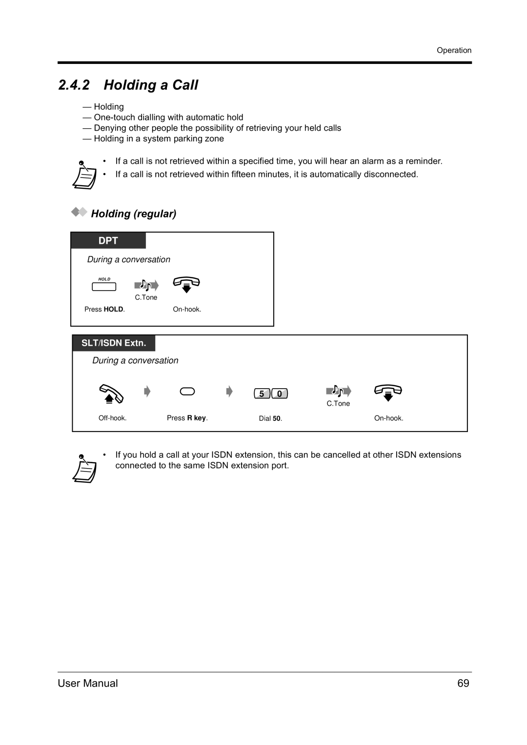 Panasonic KX-TD612NZ user manual Holding a Call, Holding regular 