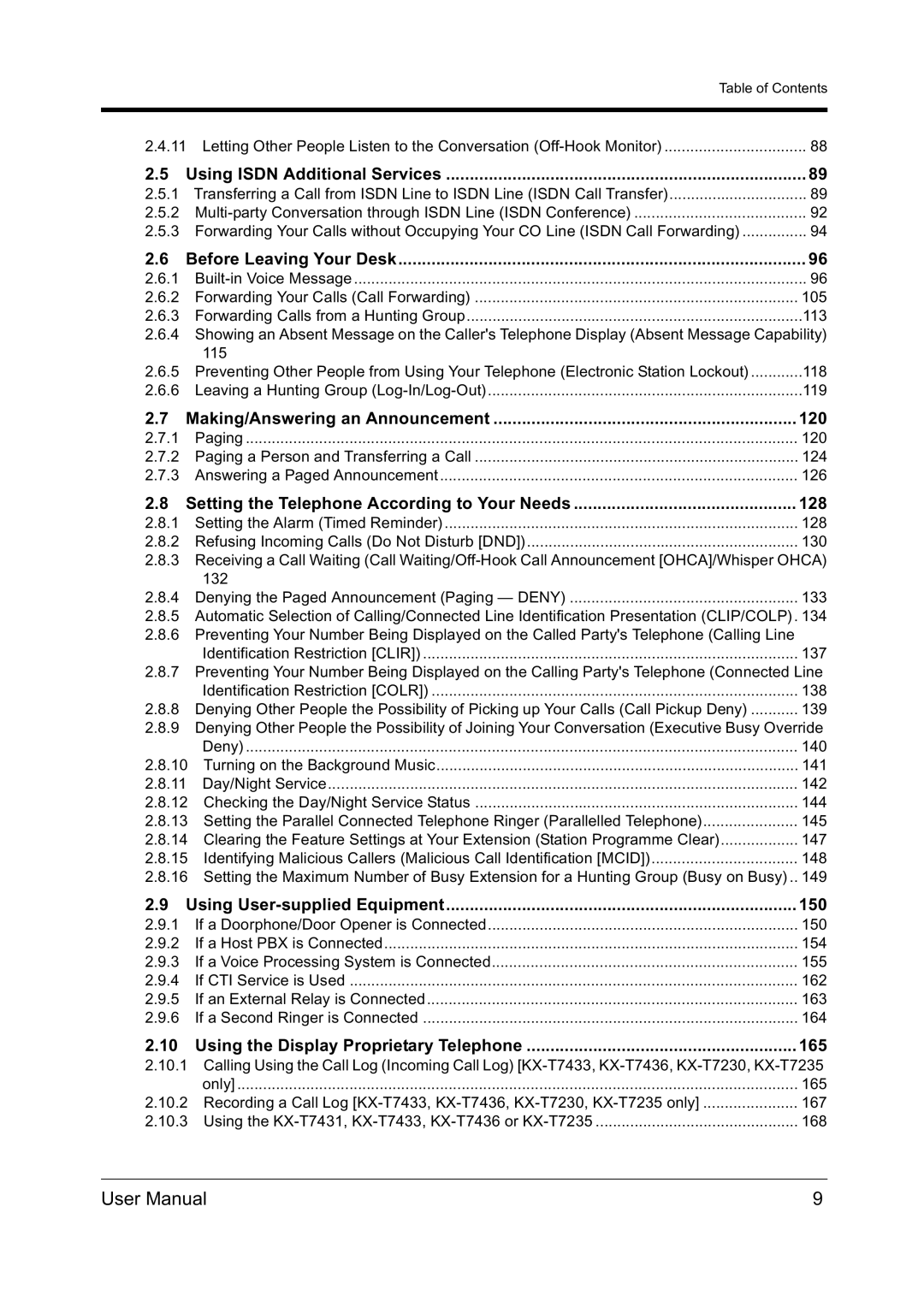 Panasonic KX-TD612NZ user manual Using Isdn Additional Services 