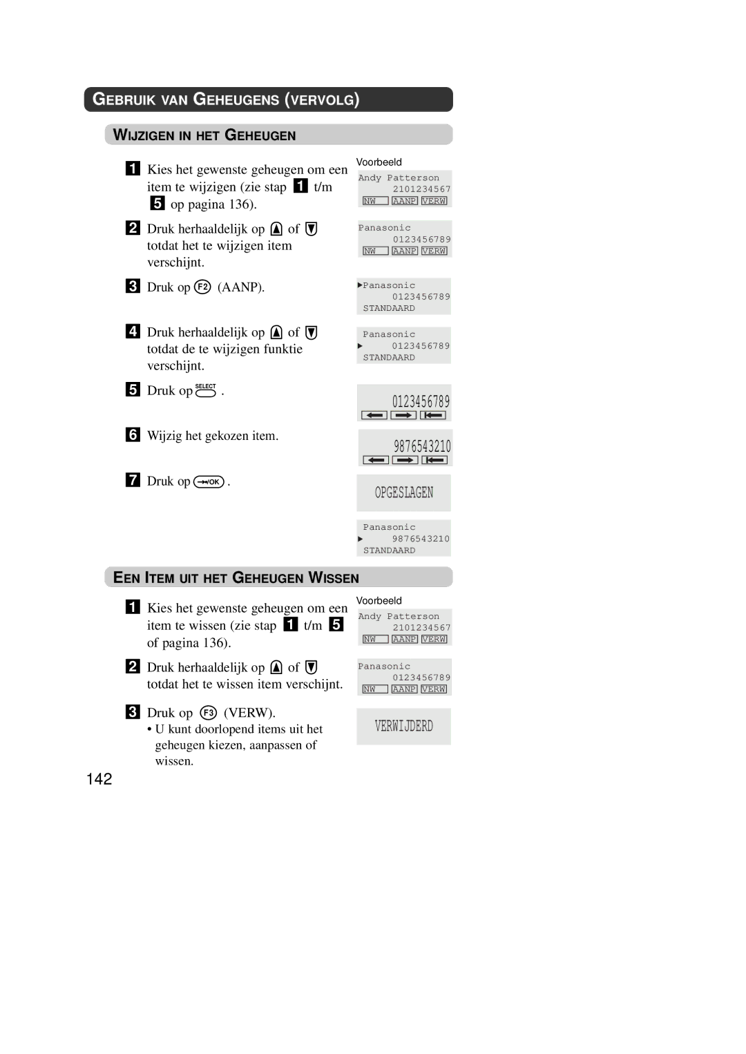 Panasonic KX-TD7590CE operating instructions 142 