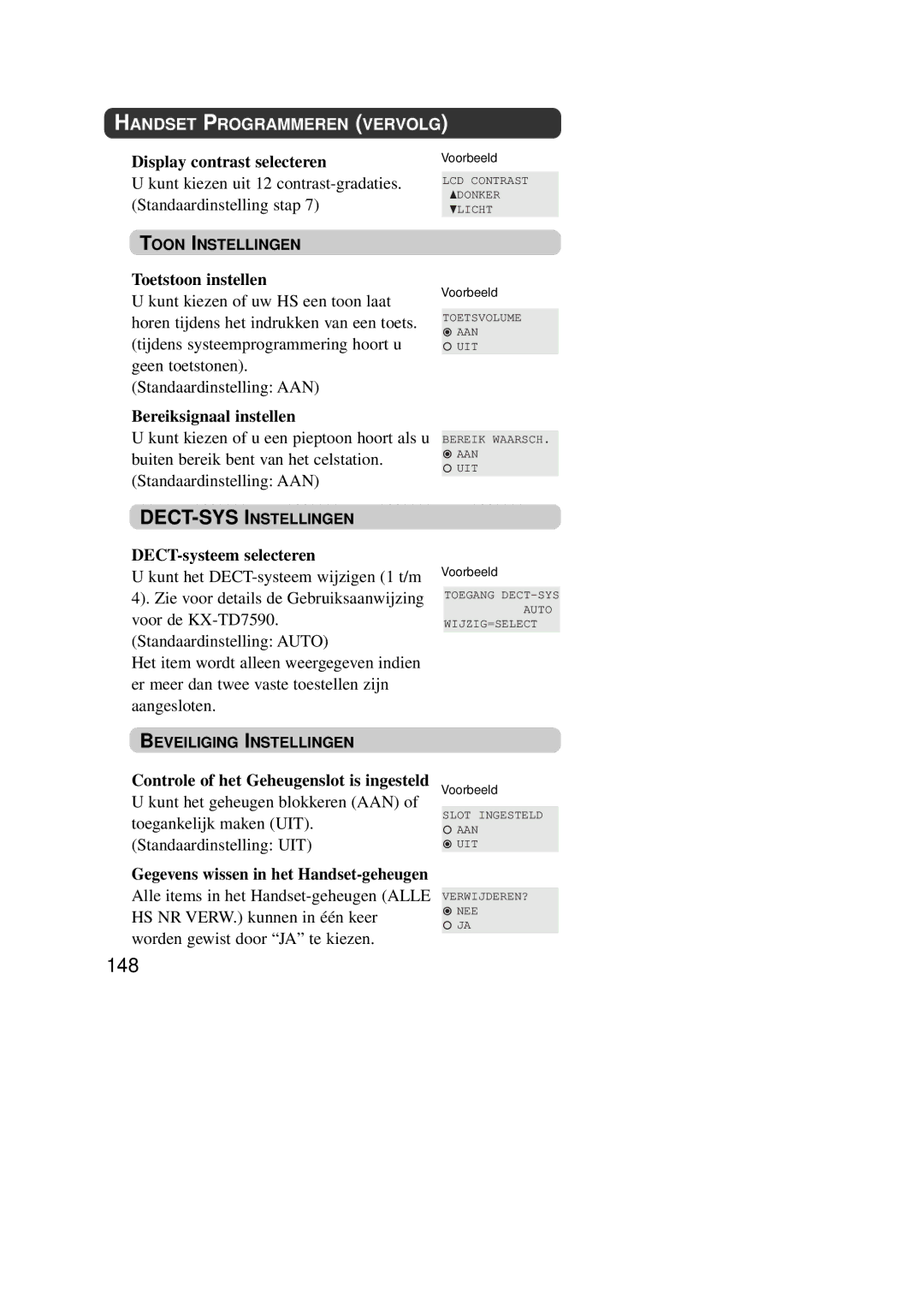 Panasonic KX-TD7590CE operating instructions 148 