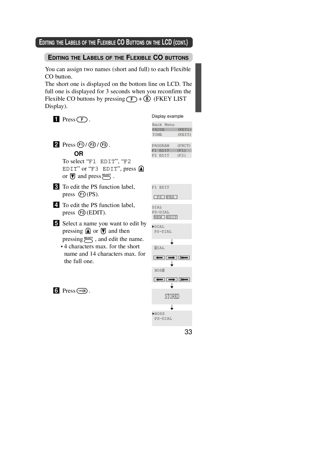 Panasonic KX-TD7590CE operating instructions Stored 