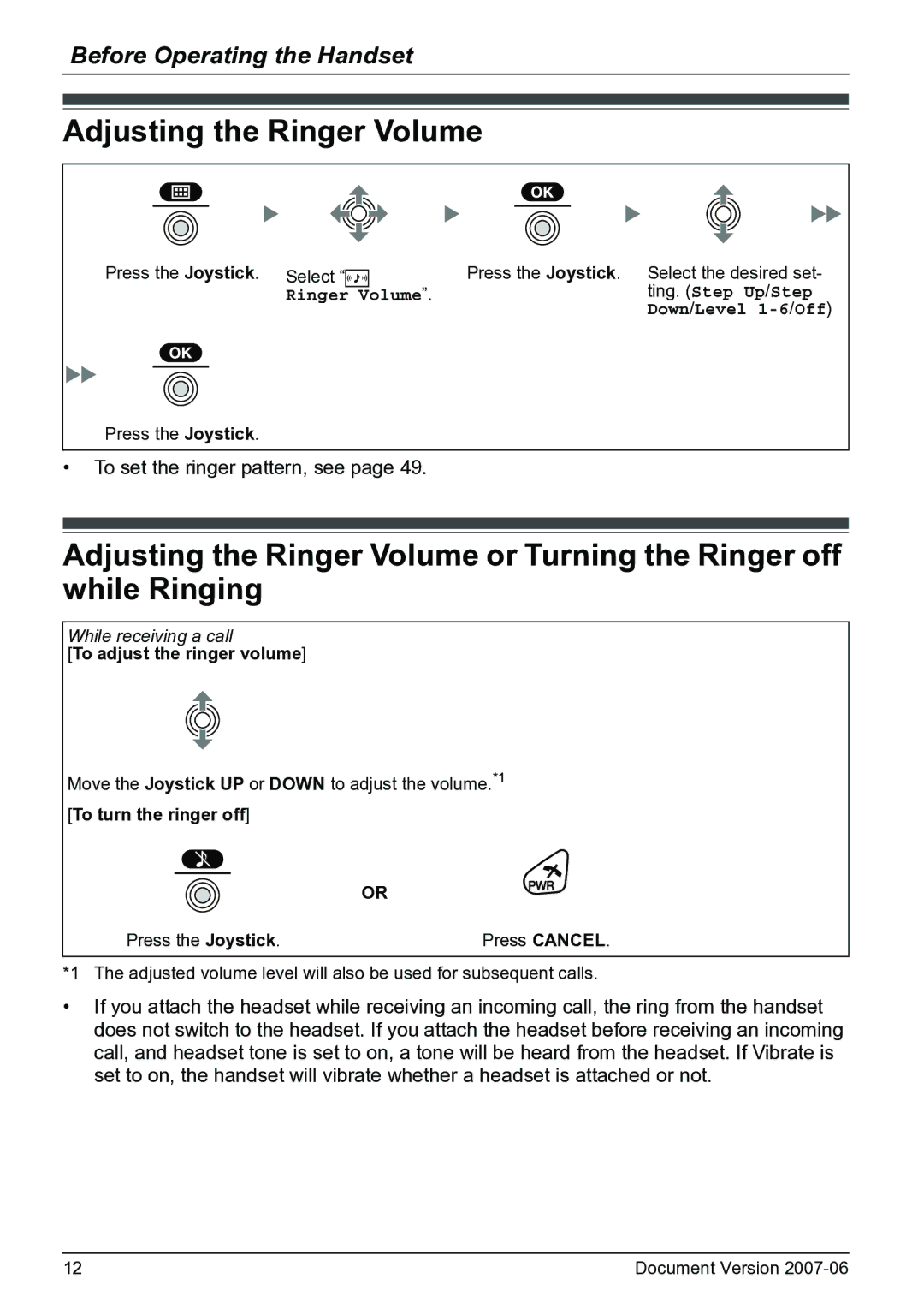 Panasonic KX-TD7684 operating instructions Adjusting the Ringer Volume, To adjust the ringer volume 