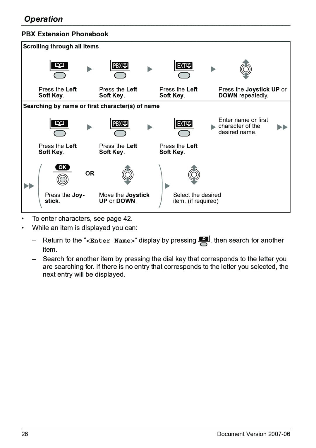 Panasonic KX-TD7684 operating instructions PBX Extension Phonebook 