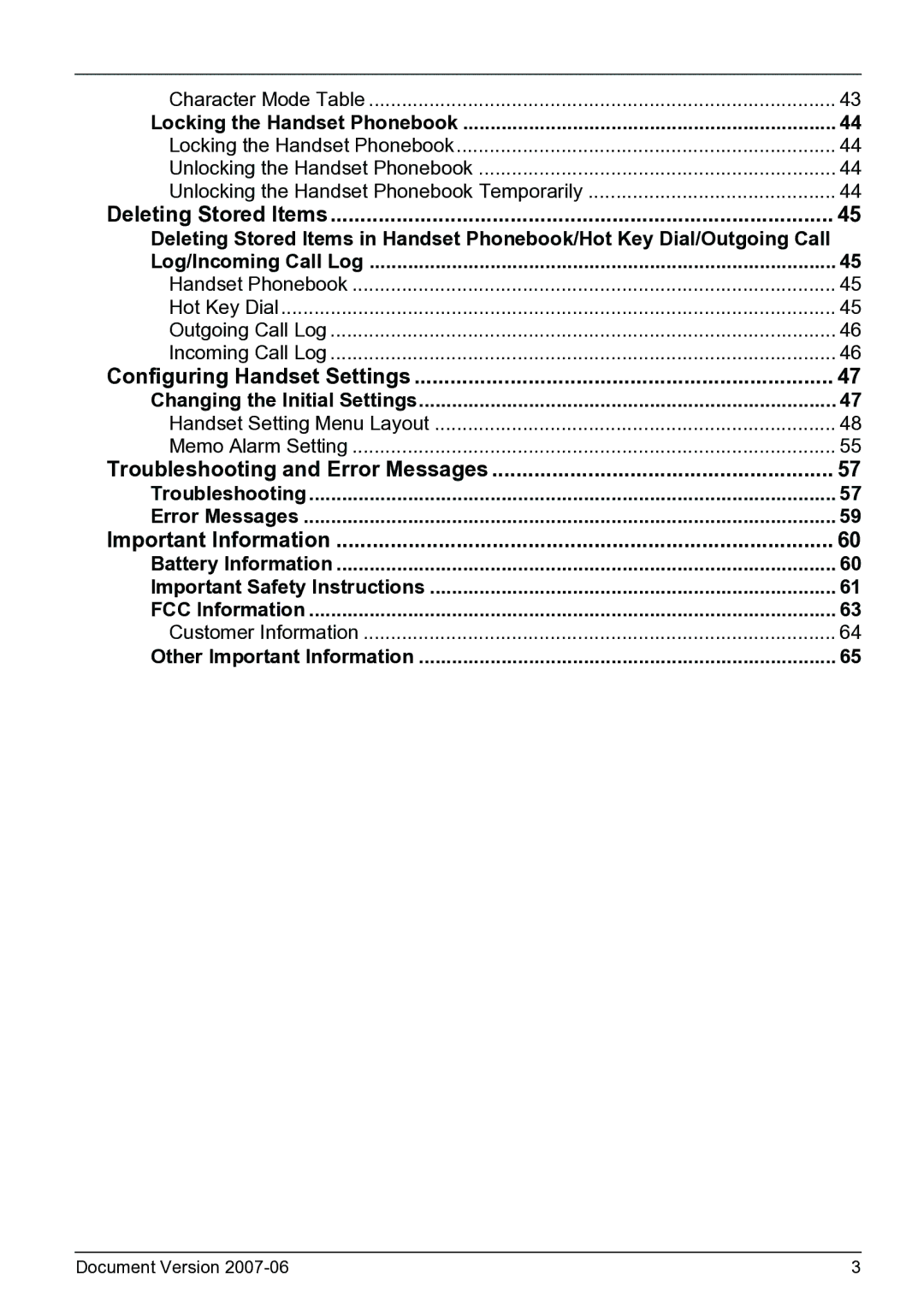 Panasonic KX-TD7684 operating instructions Document Version 