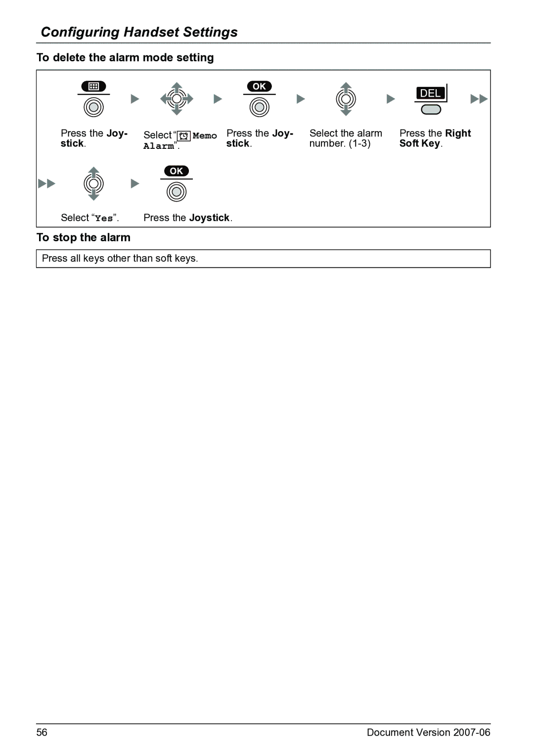 Panasonic KX-TD7684 operating instructions To delete the alarm mode setting, To stop the alarm 