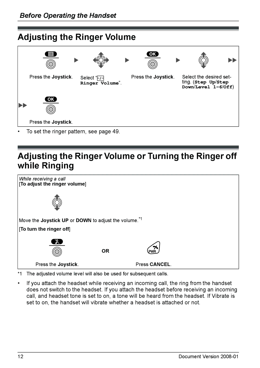 Panasonic KX-TD7685 operating instructions Adjusting the Ringer Volume, To adjust the ringer volume 