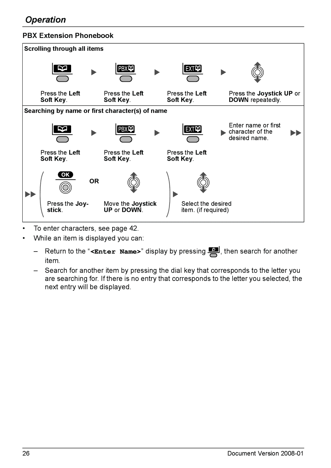 Panasonic KX-TD7685 operating instructions PBX Extension Phonebook 