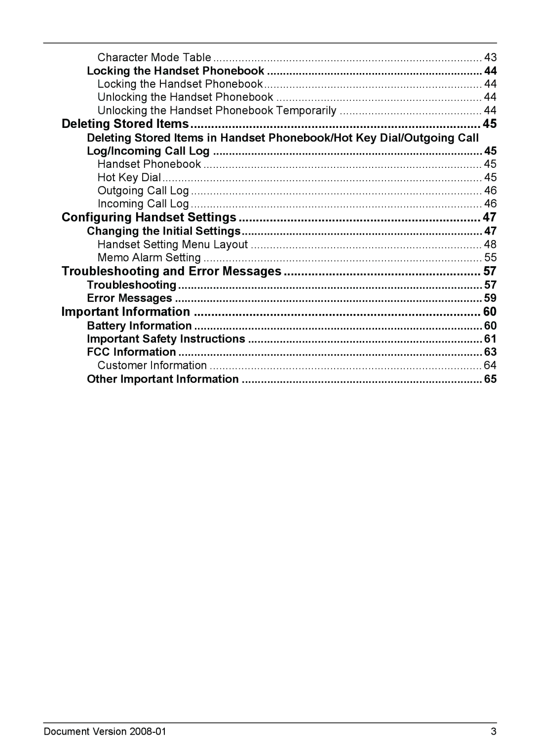 Panasonic KX-TD7685 operating instructions Document Version 