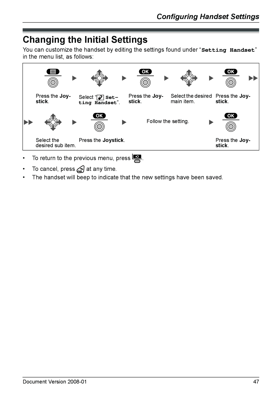 Panasonic KX-TD7685 operating instructions Changing the Initial Settings 