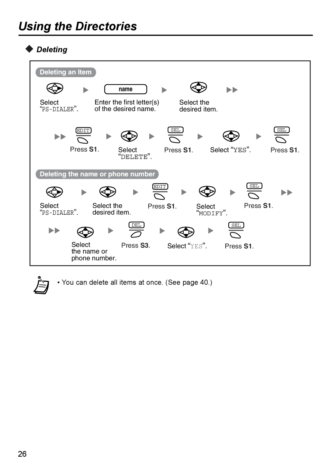 Panasonic KX-TD7690 manual Delete 