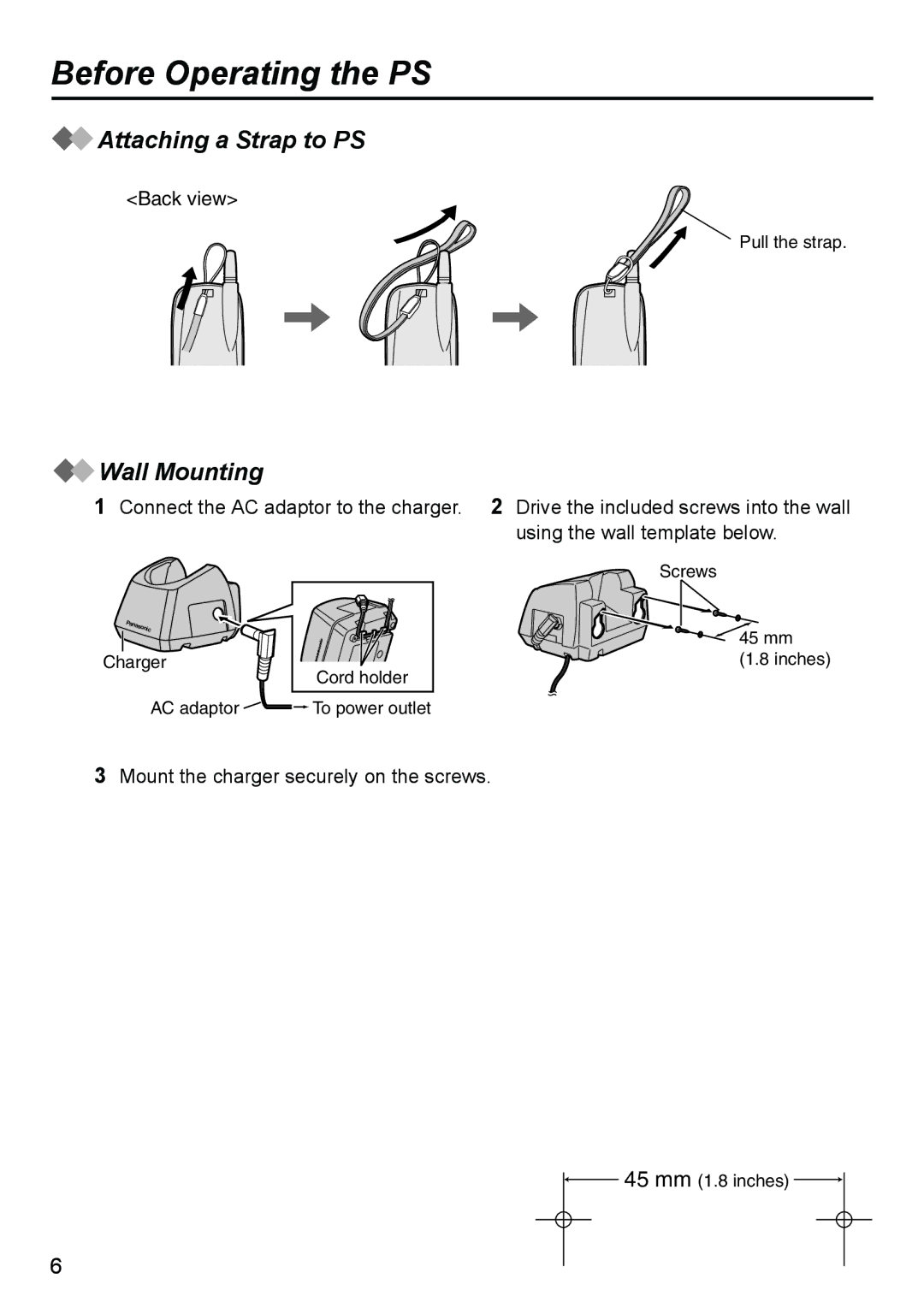 Panasonic KX-TD7690 manual Attaching a Strap to PS 