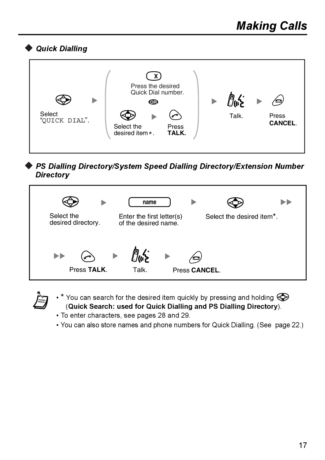 Panasonic KX-TD7690 manual Quick Dialling 