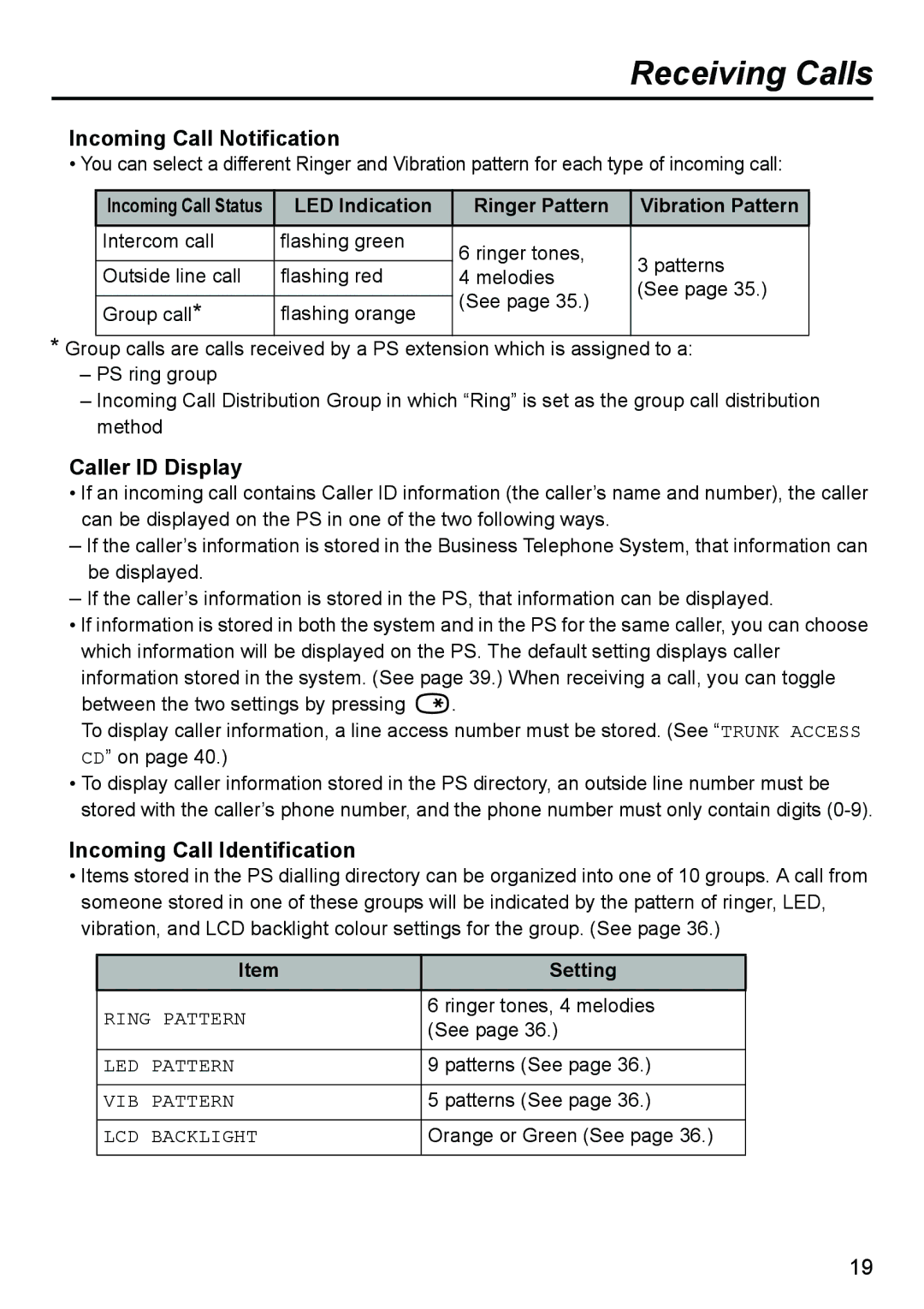 Panasonic KX-TD7690 manual Incoming Call Notification 