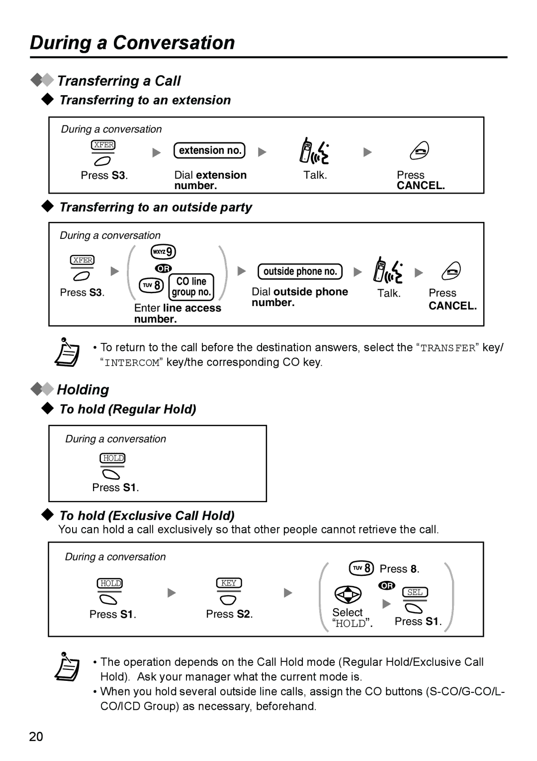 Panasonic KX-TD7690 manual During a Conversation 