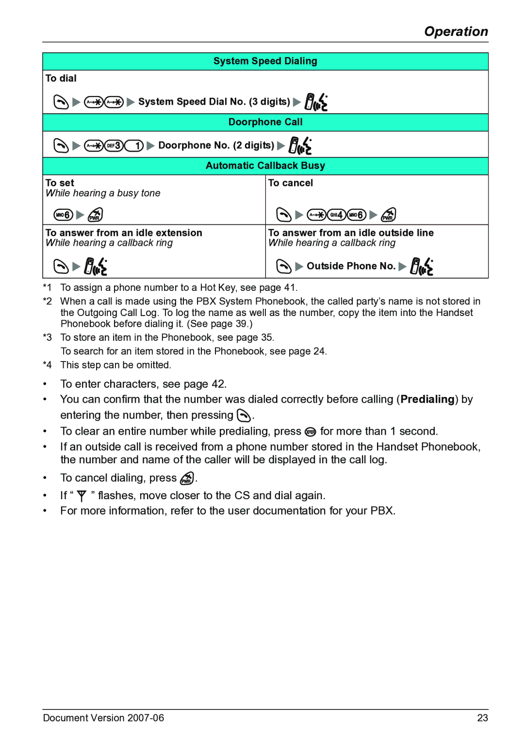 Panasonic KX-TD7694 operating instructions To answer from an idle extension 