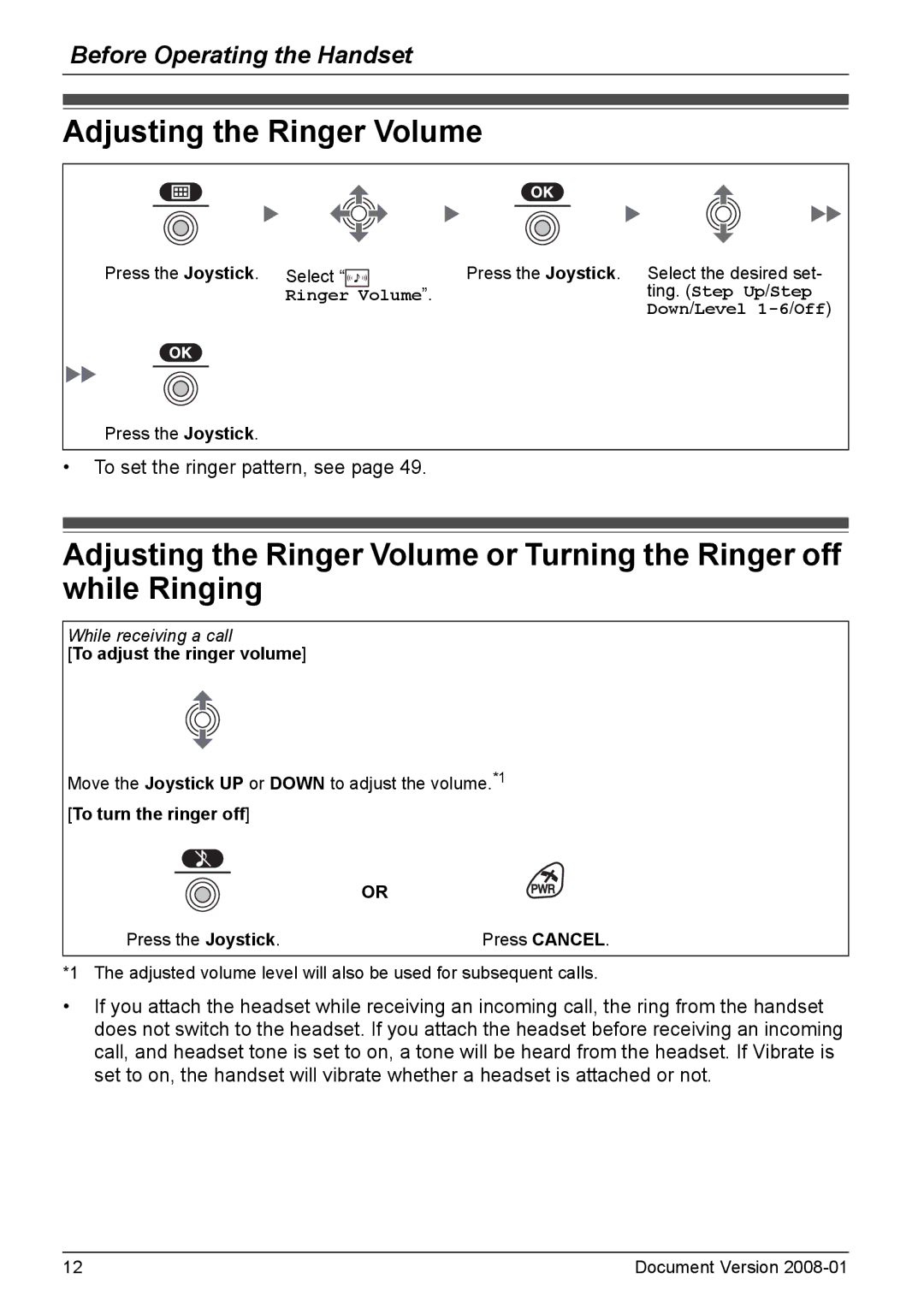 Panasonic KX-TD7695 operating instructions Adjusting the Ringer Volume, To adjust the ringer volume 